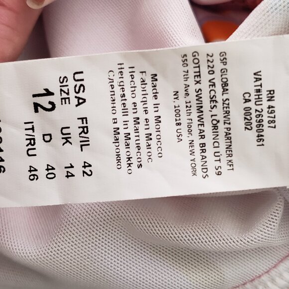 Profile by‎ Gottex Tropikaia Tie Front One Piece Swimsuit SZ 12 NWT - Picture 8 of 8